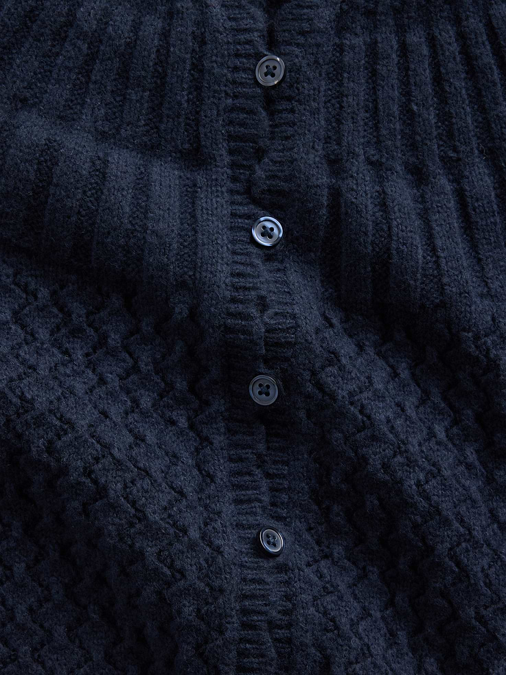 Image number 5 showing, CashSoft Mix-Stitch Crop Cardigan Sweater