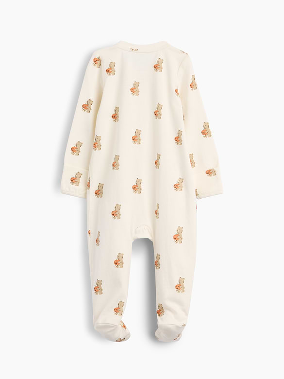 Baby Organic Cotton Print Footed One-Piece