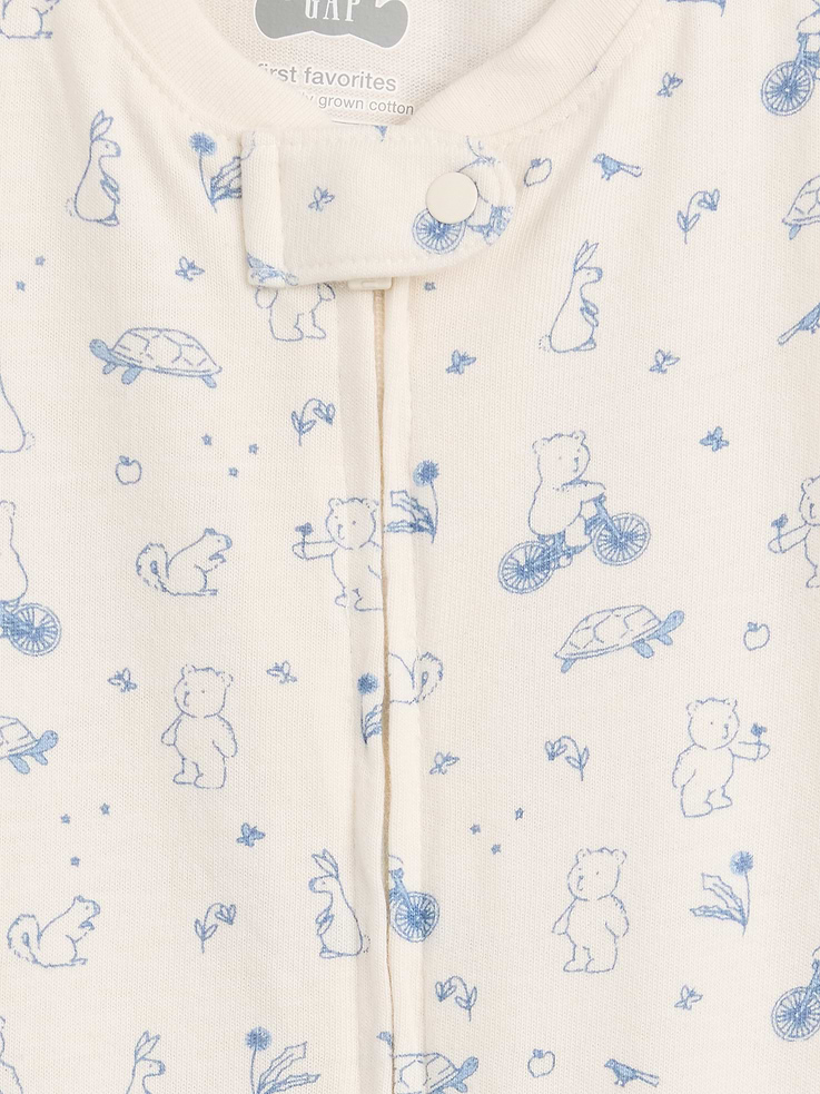 Image number 3 showing, Baby First Favorites Organic Cotton Footed One-Piece