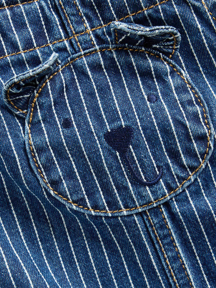 Image number 3 showing, Baby Denim Stripe Brannan Bear Overalls