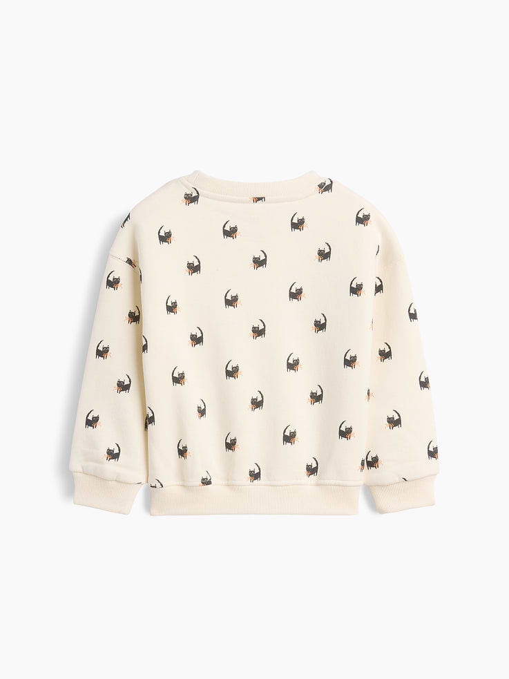 Image number 2 showing, Baby & Toddler VintageSoft Meow Cat Sweatshirt
