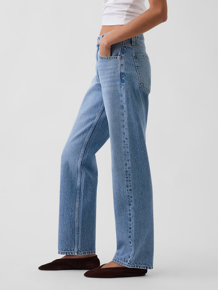 Image number 3 showing, Mid Rise Straight Taper Jeans