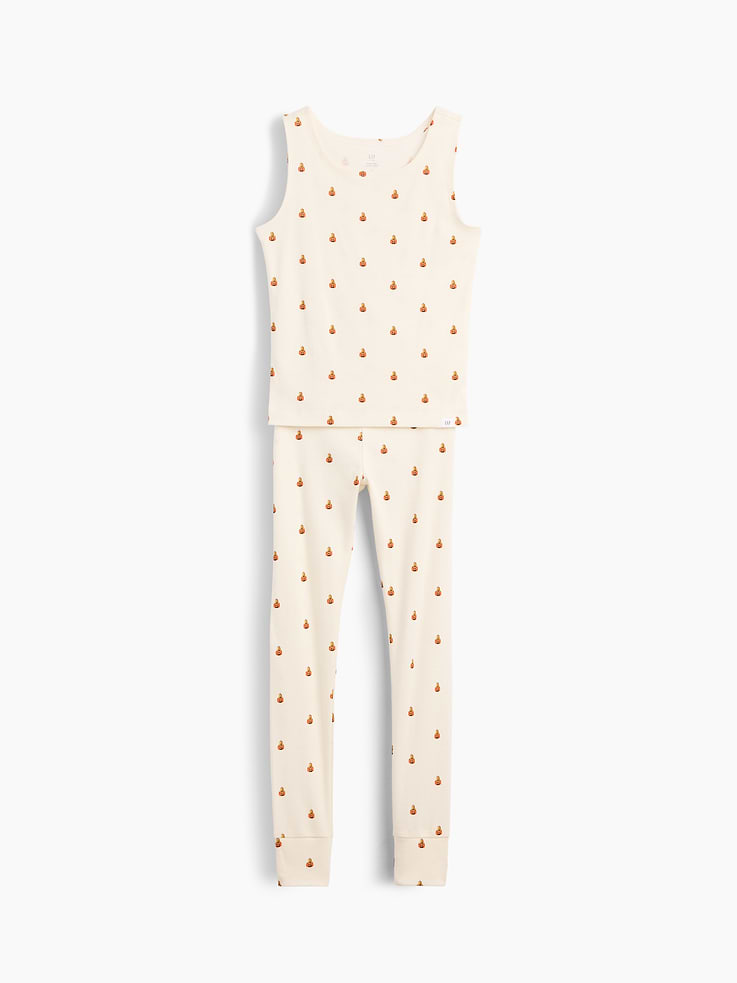 Image number 1 showing, Kids Organic Brushed Cotton Tank & Leggings PJ Set