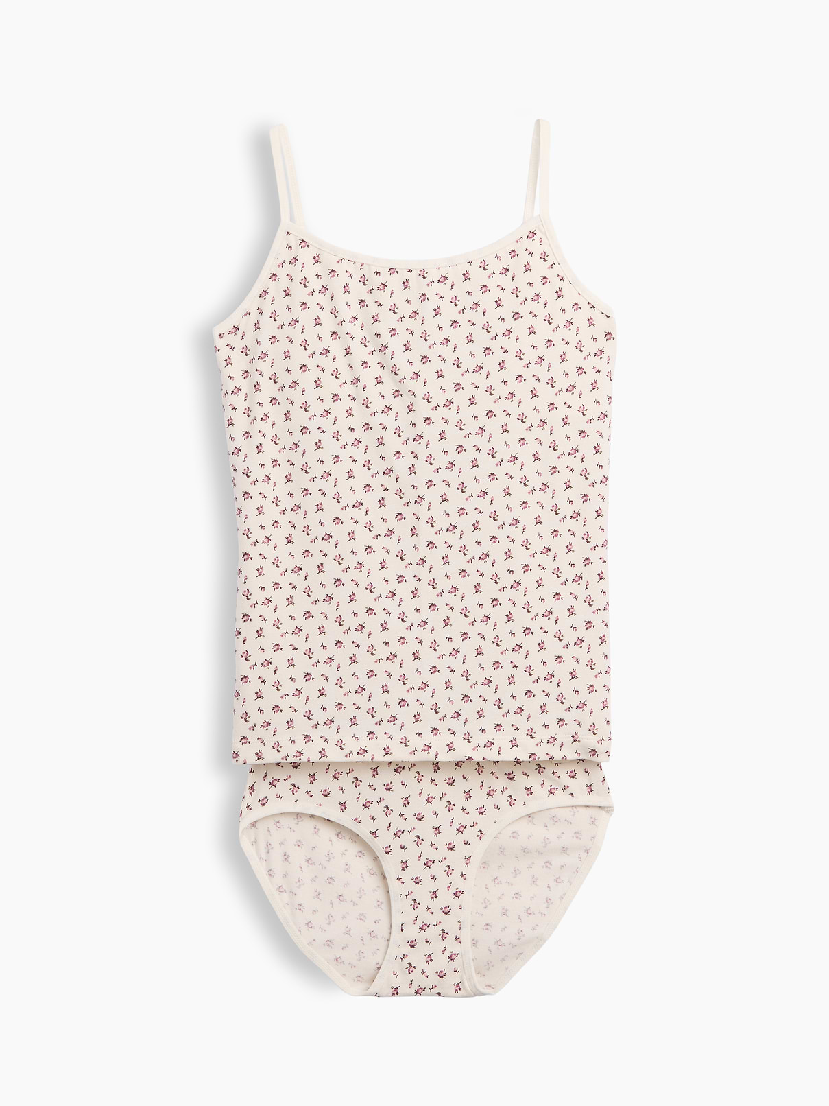 Kids Organic Stretch Cotton PJ Cami & Bikini Brief Set