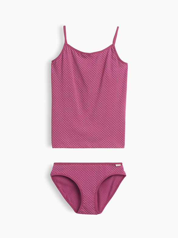 Kids Organic Stretch Cotton PJ Cami & Bikini Brief Set