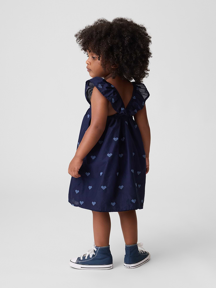 Image number 1 showing, Baby & Toddler Embroidered Flutter-Sleeve Dress