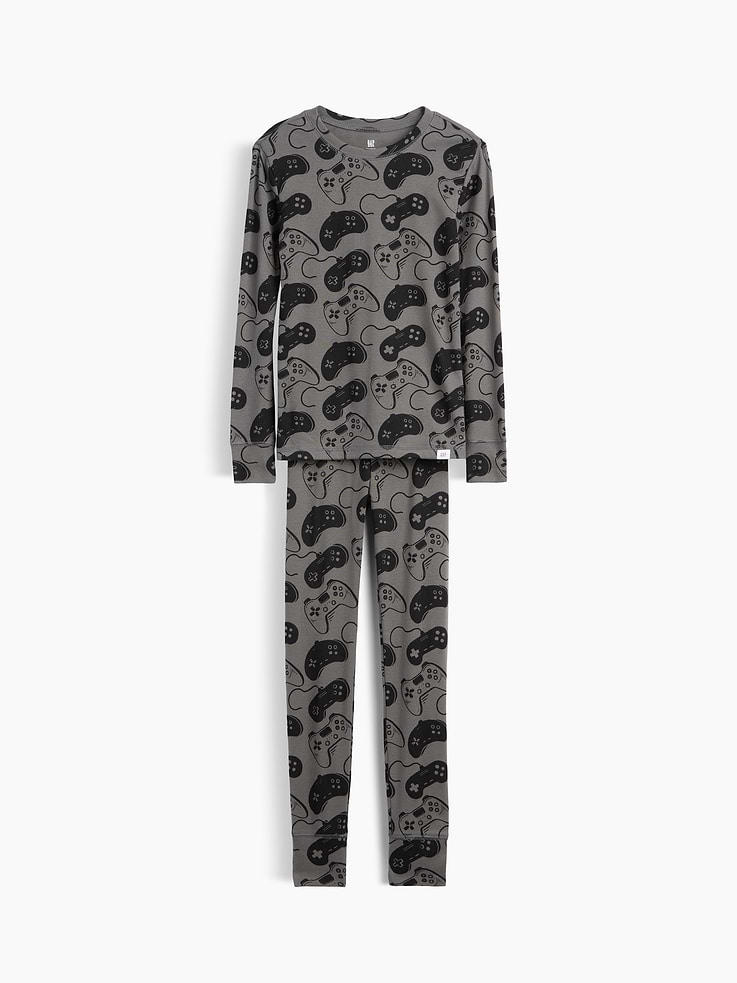 Image number 1 showing, Kids Organic Brushed Cotton PJ Set