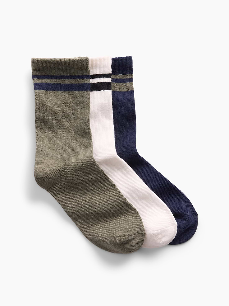 Image number 1 showing, Kids Varsity Crew Socks (3-Pack)