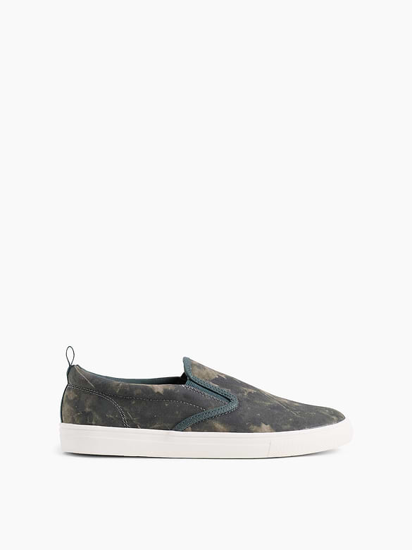 Kids Canvas Camo Slip-On Sneakers