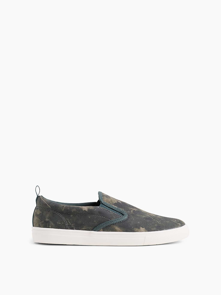 Image number 1 showing, Kids Canvas Camo Slip-On Sneakers