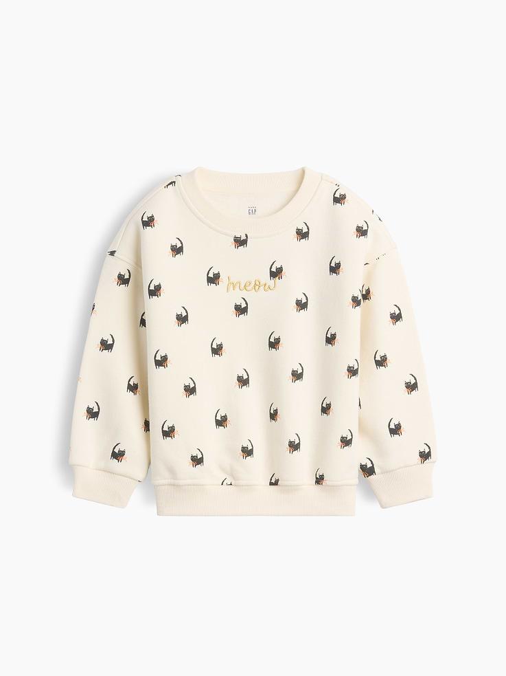 Image number 1 showing, Baby & Toddler VintageSoft Meow Cat Sweatshirt