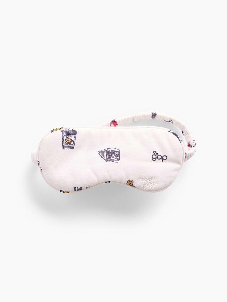Image 1 of 2, Soft knit kids sleep mask., Elasticized back strap., Assorted print Gap logos and graphics., Explore the Gap Gift Shop ., Product #913023