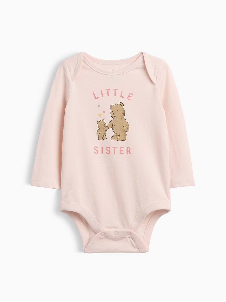 Image number 1 showing, Baby Organic Cotton Family Graphic Bodysuit