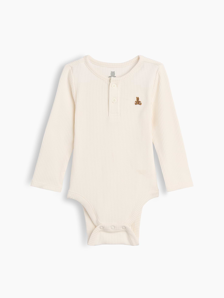 Image number 1 showing, Baby First Favorites TinyRib Henley Bodysuit