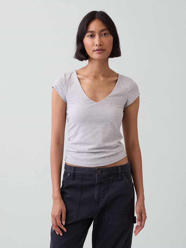 Image number 1 showing, CloseKnit Jersey V-Neck T-Shirt