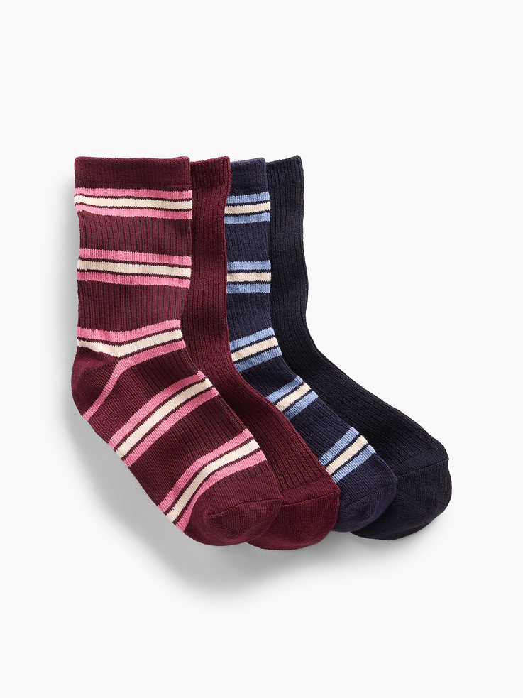 Image number 1 showing, Kids Rib Crew Socks (4-Pack)