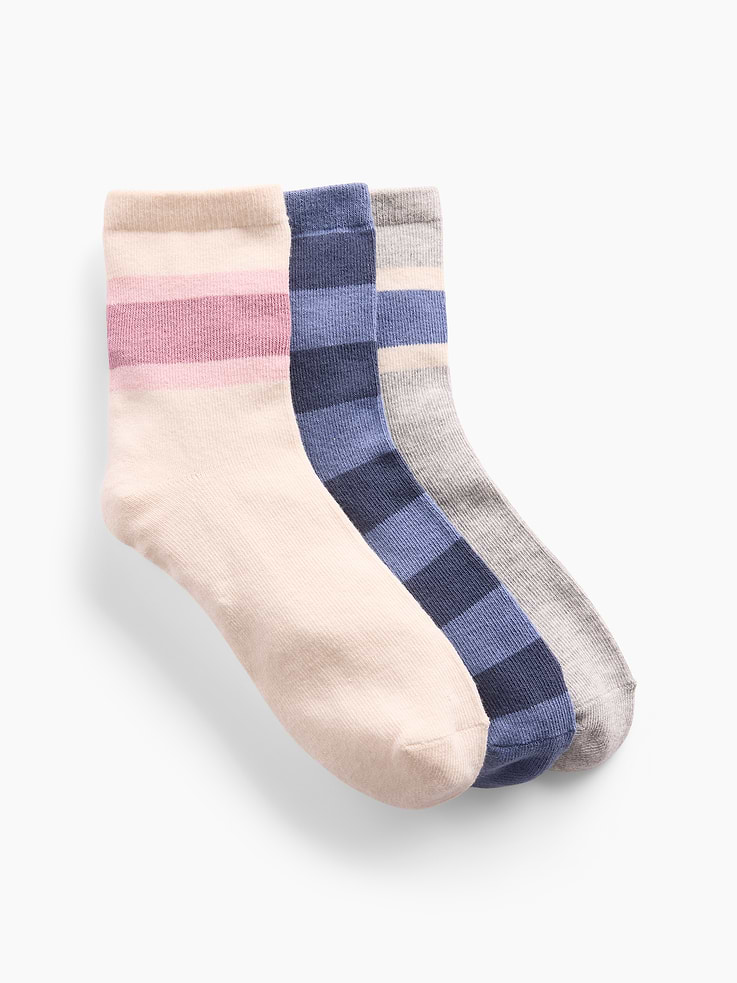 Image number 1 showing, Kids Colorblock Stripe Crew Socks (3-Pack)