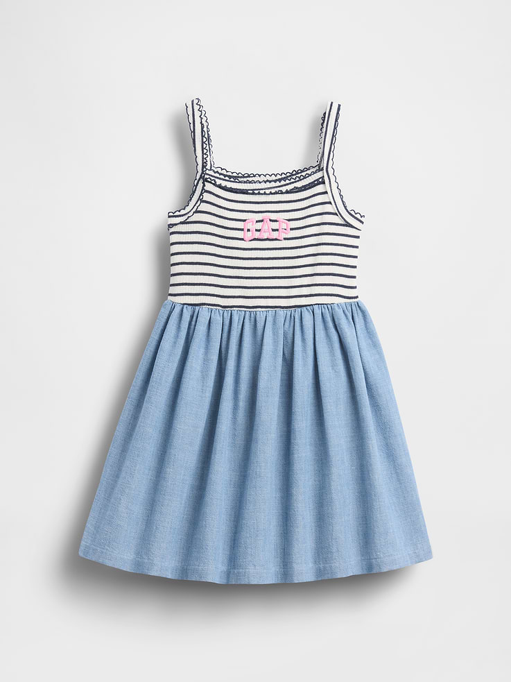 Image number 2 showing, Baby & Toddler Mixed Media Apron Dress