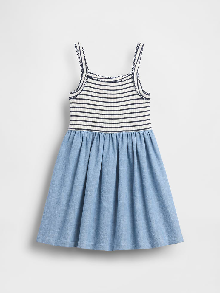 Image number 3 showing, Baby & Toddler Mixed Media Apron Dress