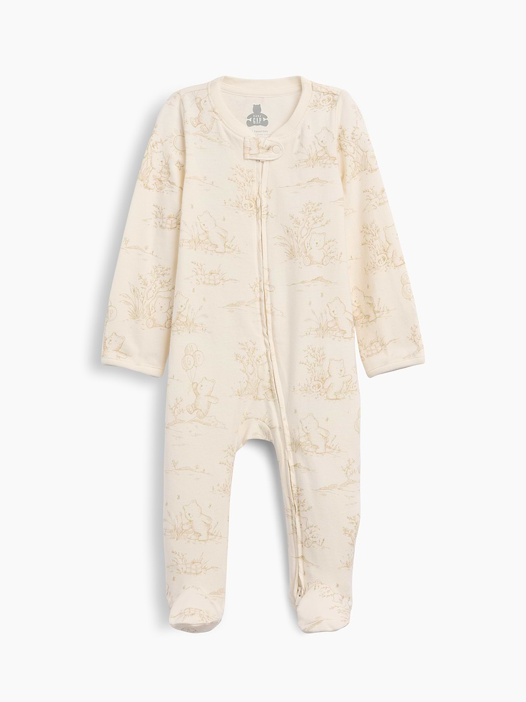 Image number 1 showing, Baby First Favorites Organic Cotton Footed One-Piece