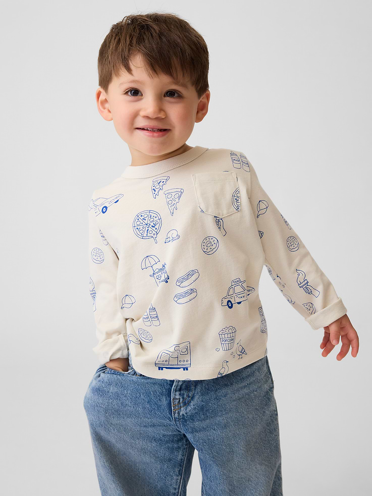 Image number 1 showing, Baby & Toddler Mix & Match Print Pocket T-Shirt