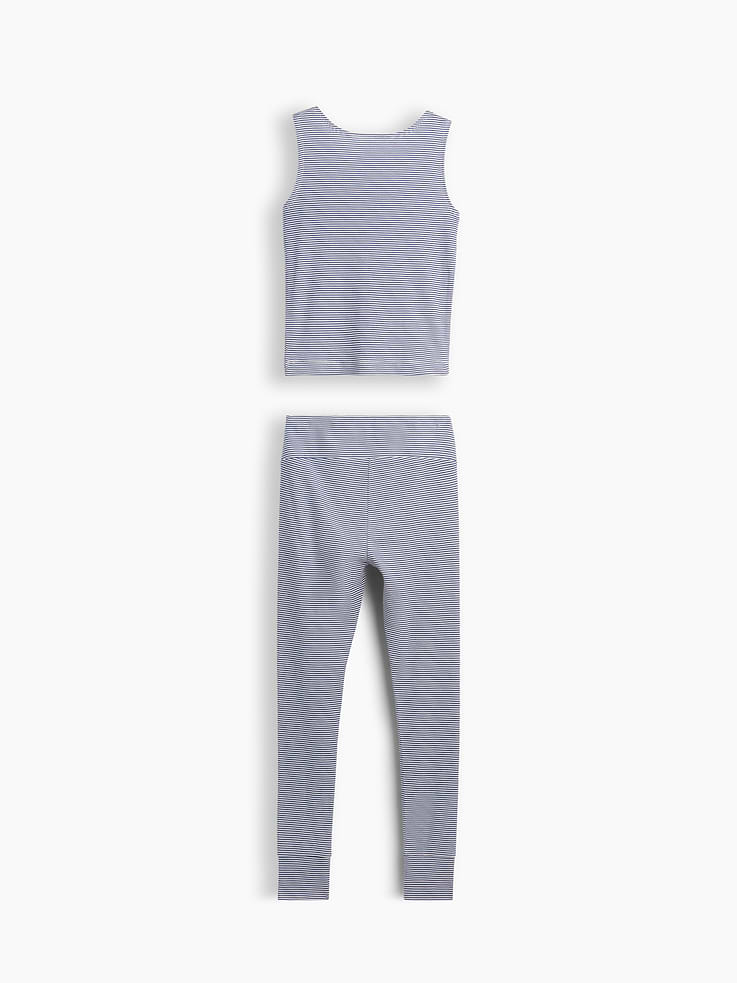 Image number 2 showing, Kids Organic Brushed Cotton Tank & Leggings PJ Set
