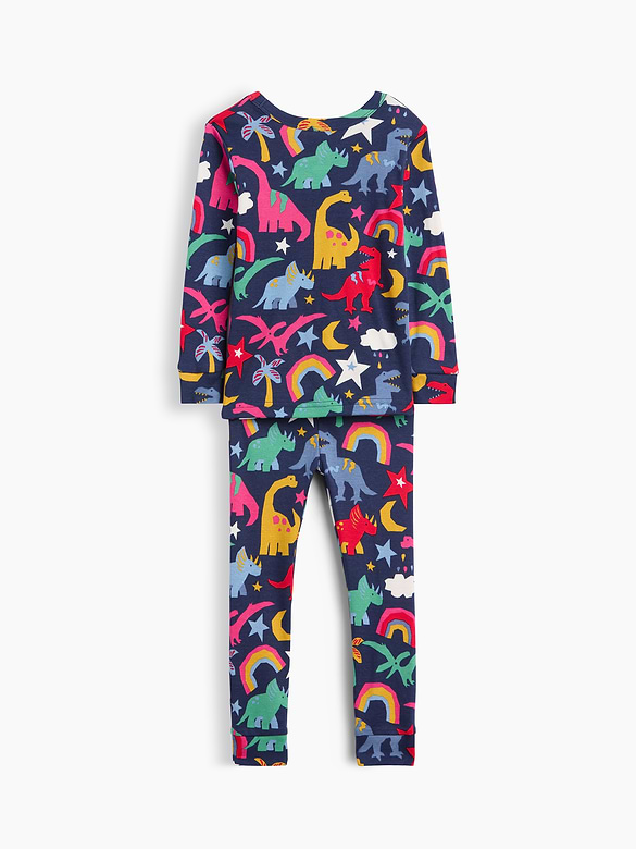 Baby & Toddler Organic Brushed Cotton Rainbow Dino PJ Set