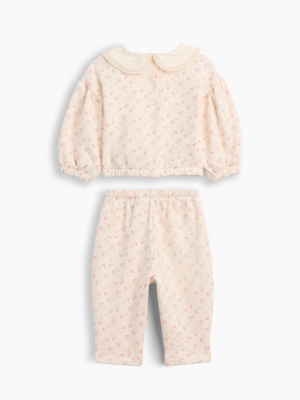 Baby VintageSoft Lace-Collar Sweat Set