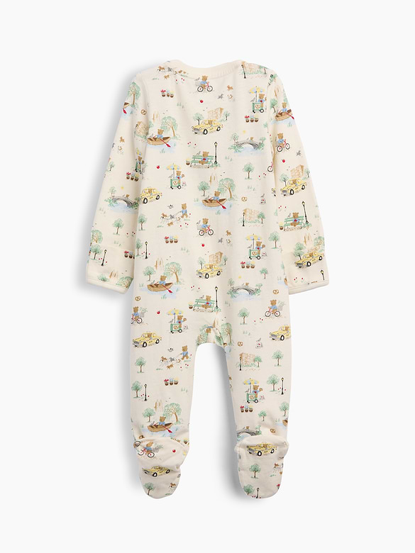 Baby Organic Cotton Print Footed One-Piece