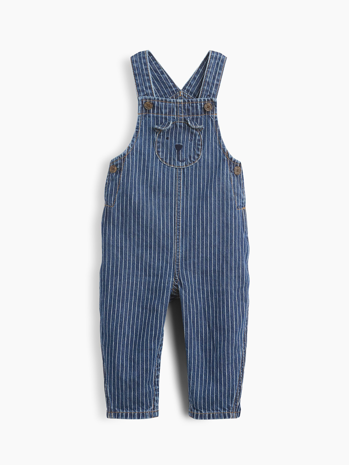 Baby Denim Stripe Brannan Bear Overalls