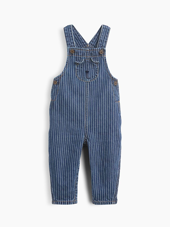 Baby Denim Stripe Brannan Bear Overalls