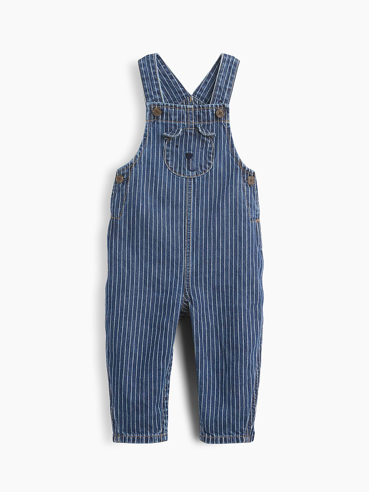 Image number 1 showing, Baby Denim Stripe Brannan Bear Overalls