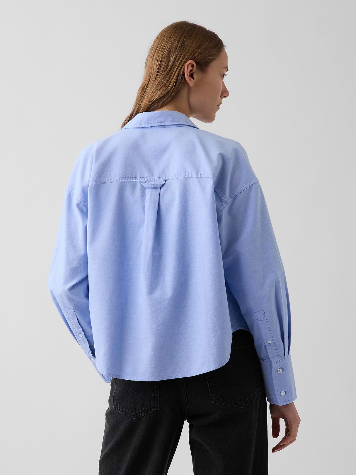 トップス OrganicCottonPigmentRelaxT-shirts ovy Organic Cotton Oversized Crop Oxford Shirt | Gap