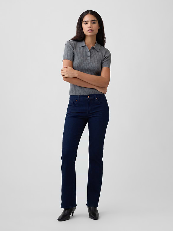 Mid Rise Boot Jeans