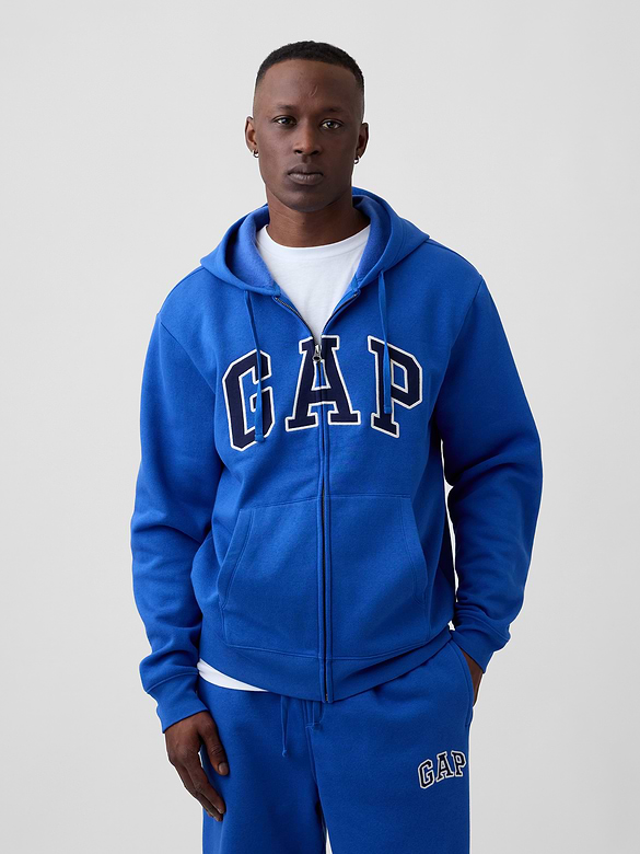 Relaxed Gap Logo Zip Hoodie