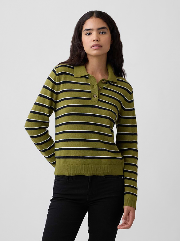 CashSoft Relaxed Polo Sweater
