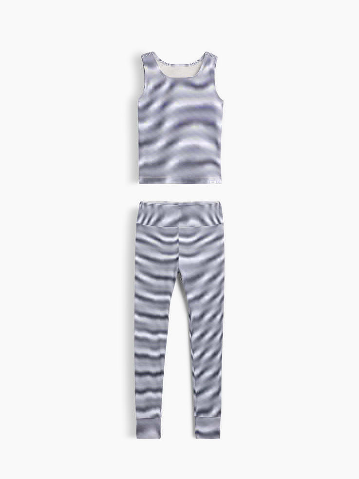 Image number 1 showing, Kids Organic Brushed Cotton Tank & Leggings PJ Set