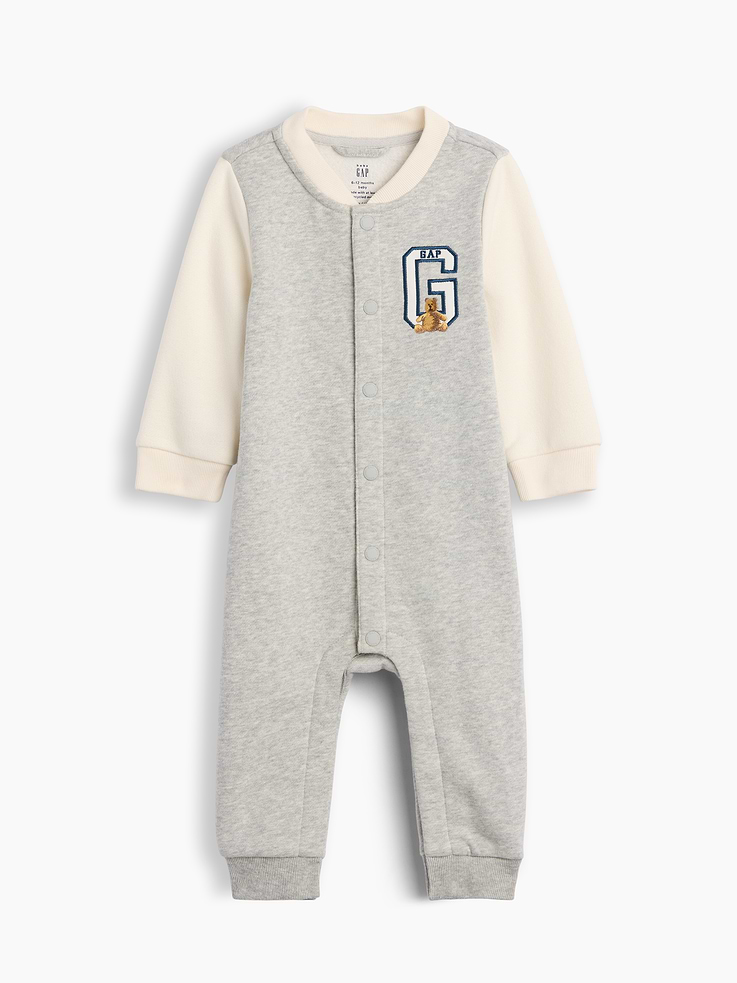 Image number 1 showing, Baby VintageSoft Varsity Logo One-Piece