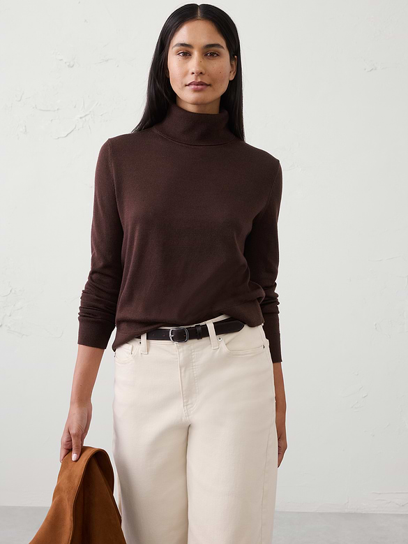 Merino Wool Turtle-Neck Sweater