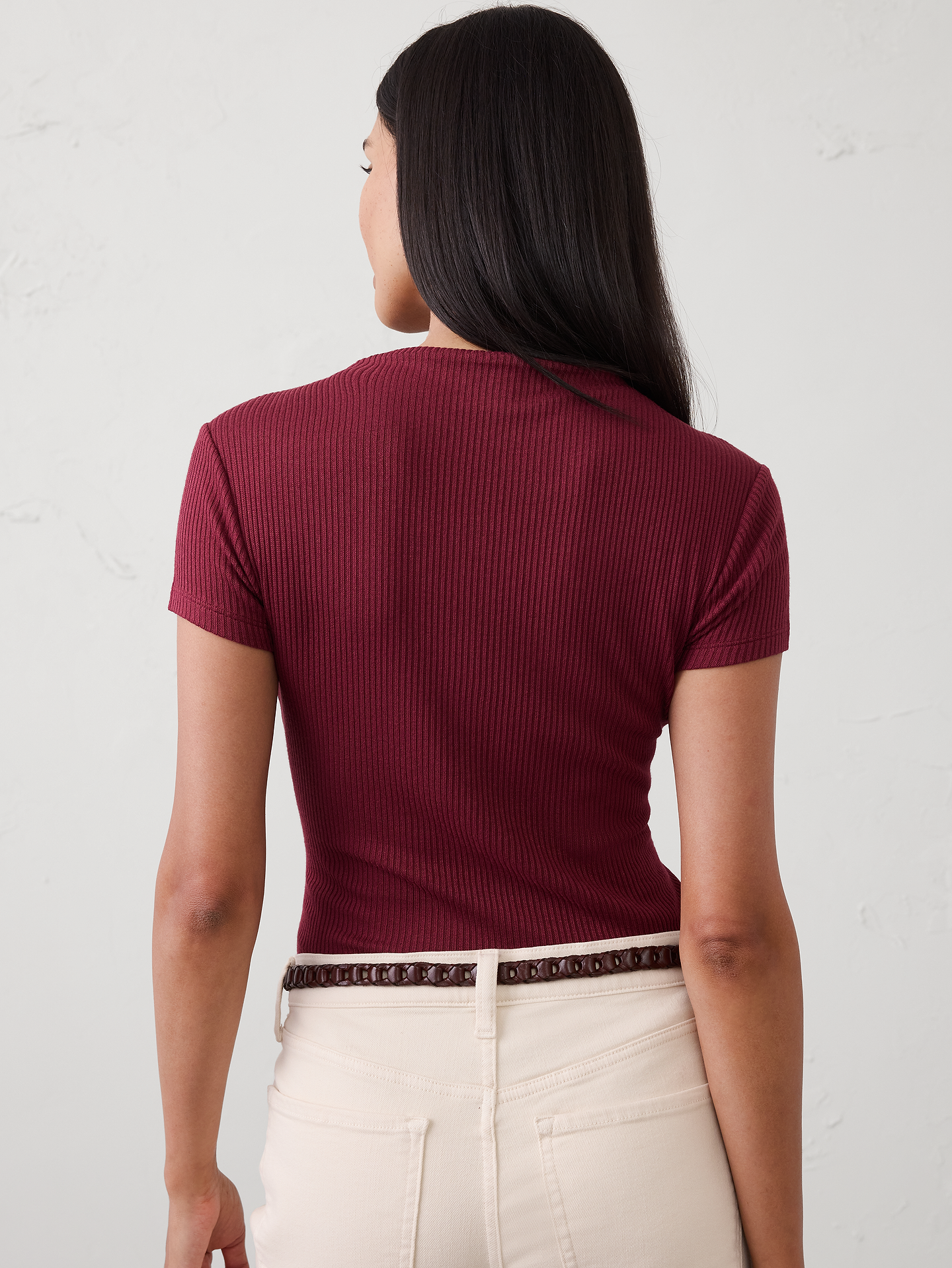 Image number 2 showing, Soft Luxe Ribbed T-Shirt