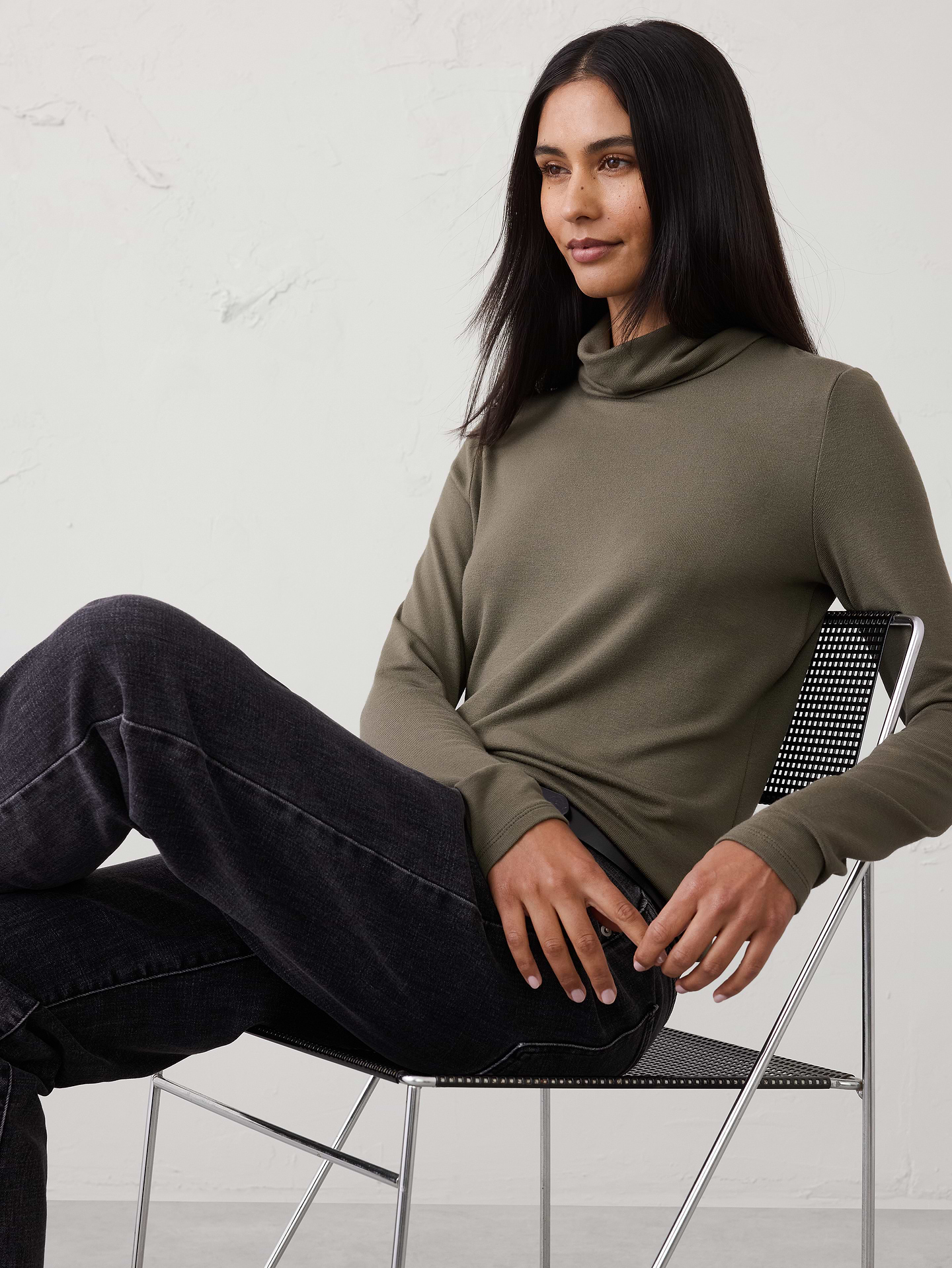Image number 1 showing, Soft Luxe Turtle-Neck Top