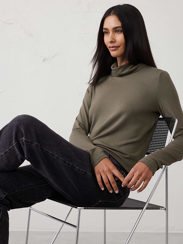 Soft Luxe Turtle-Neck Top