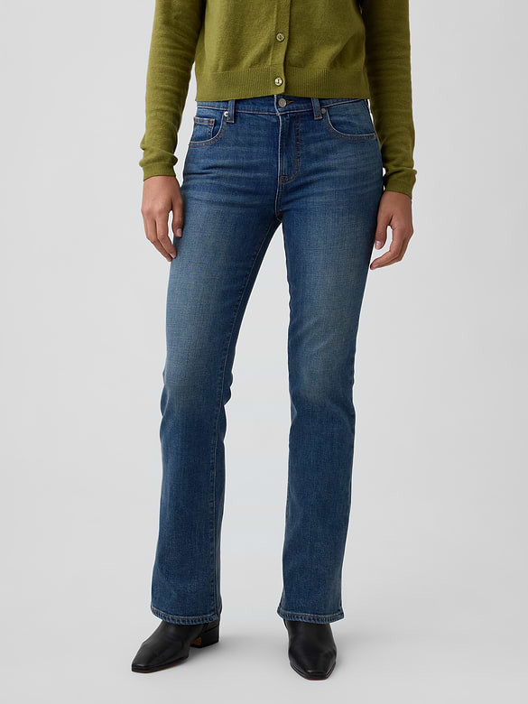 Mid Rise Boot Jeans