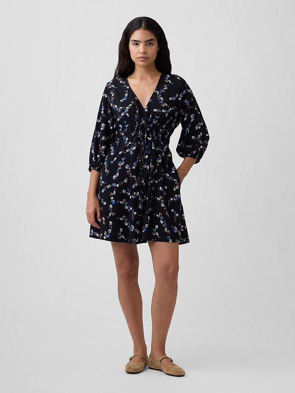 Tie-Front Mini Dress