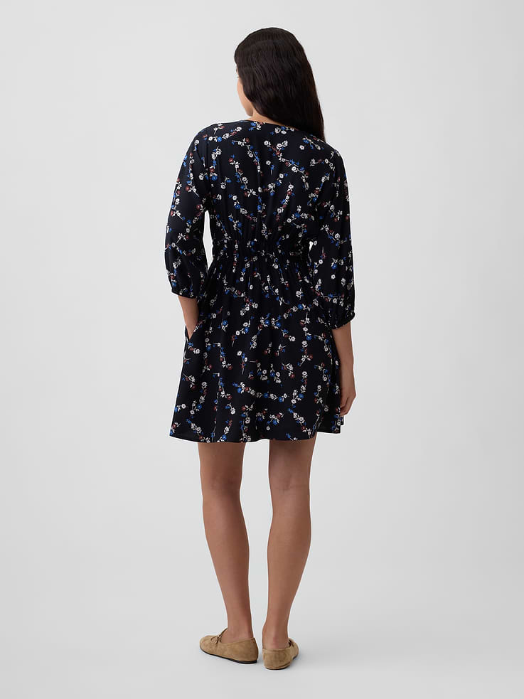 Image 2 of 6, Tie-Front Mini Dress