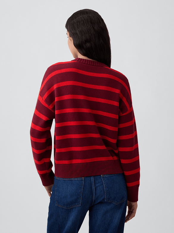 Relaxed Stripe Crewneck Sweater