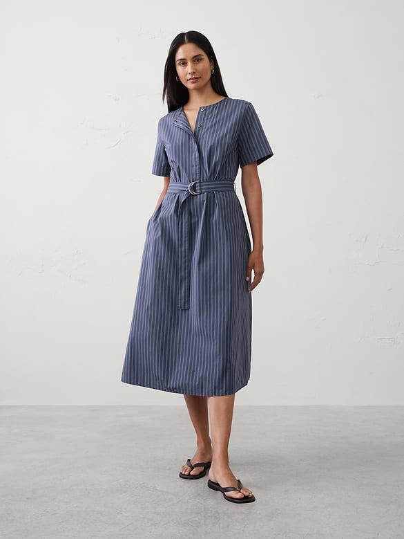 Poplin Midi Dress