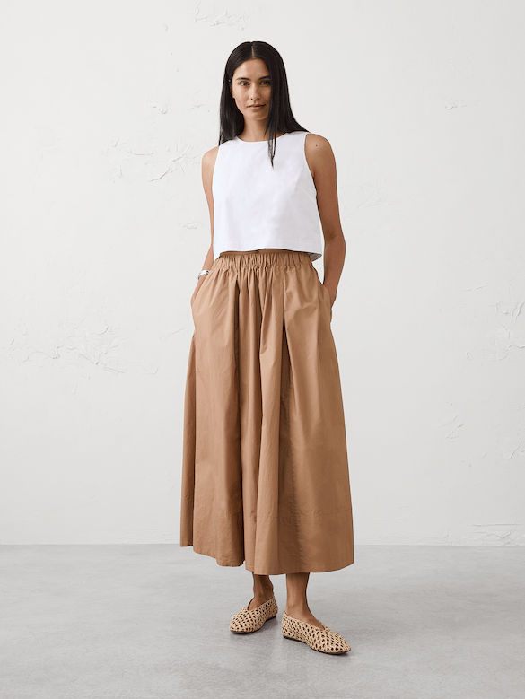 Poplin Maxi Skirt