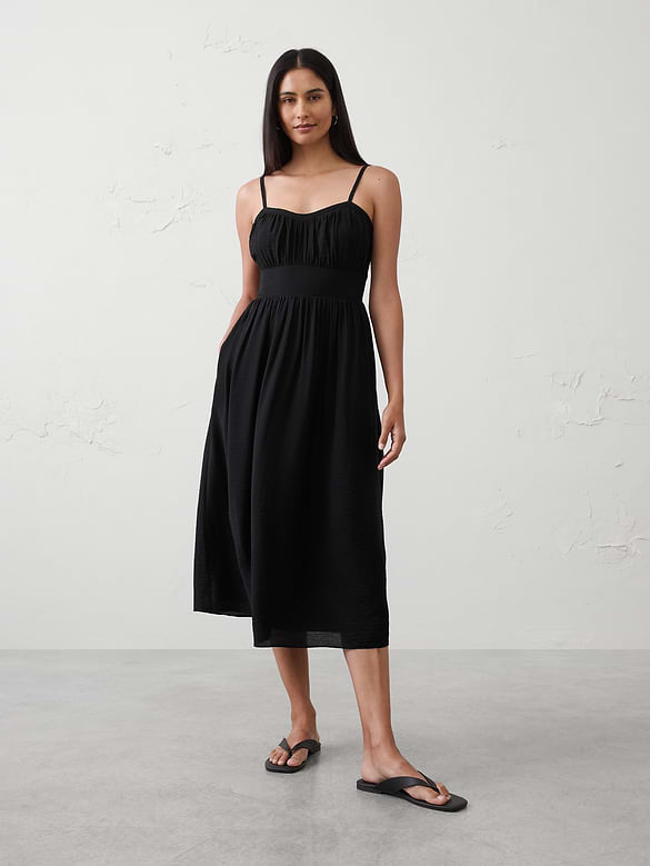 Empire-Waist Midi Dress
