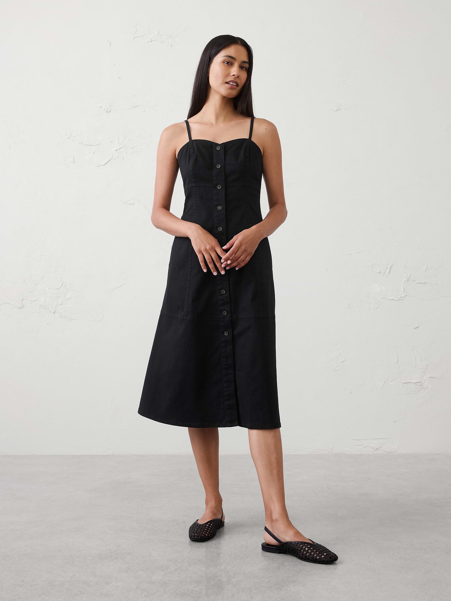 Image number 1 showing, Corset Button-Down Midi Dress